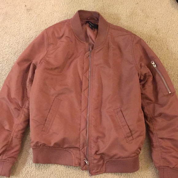 Forever 21 Jackets & Blazers - FOREVER 21 mauve dusty rose BOMBER JACKET SIZE S
